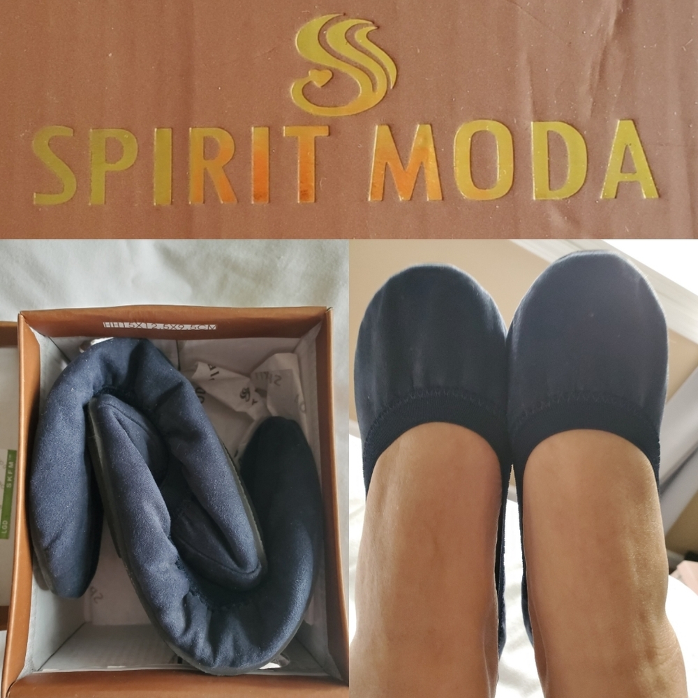 Spirit Moda Cathy Dark Blue Foldable Flats